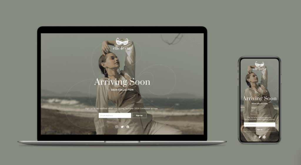 Image of website and mobile site.